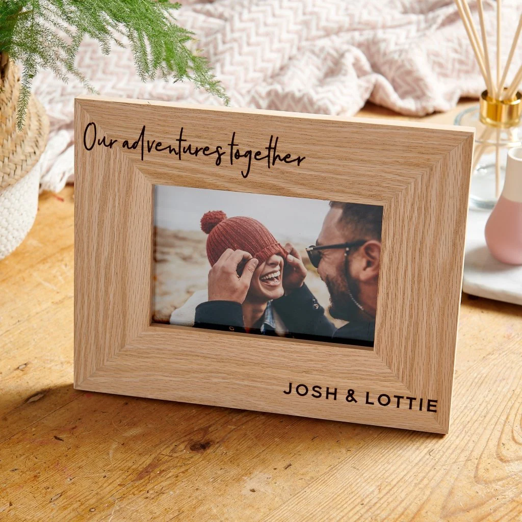 Personalised wooden photo frame