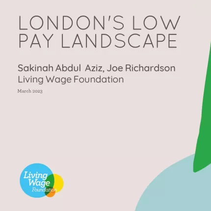 Londons low pay landscape report cover