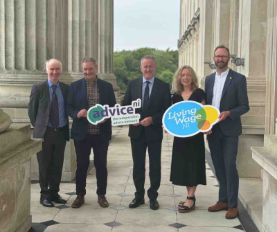 Photo from launch of Living Wage NI