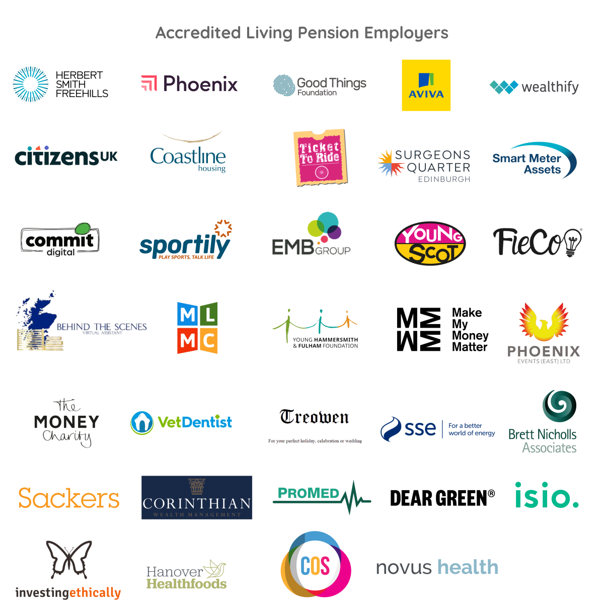 Living Pension Employer logos