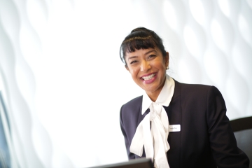 Woman working at desk